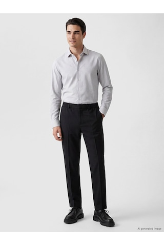 Lcw Busıness Gri Slim Fit Armürlü Erkek Gömlek
