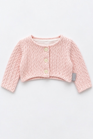 Kız Bebek Örme Bolero 15619 Pudra