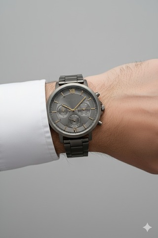 For Motion Erkek Kol Saati Antrasit Renk, Antrasit Kadran - 013507a, 2 Yıl Garantili Koyu Gri