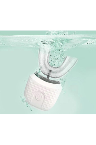 Ultrasonik Elektrikli Diş Fırçası, Yetişkinler İçin U Şekilli Otomatik Diş Fırçası 360 Tüm Ağız Diş Fırçası Beyazlatma Kablosuz Şarj