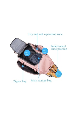 Spor Spor Çantası Büyük Kapasiteli Bagaj Çantası Kuru Islak Ayırma Ayakkabı Pozisyonu El Sırt Çantası Seyahat Çantası Siyah Sarı Sarı - Siyah Sarı - Siyah