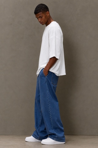 Tarz Cool Erkek Oversize Keten Görünümlü Basic Tişört Salaş Kesim Bisiklet Yaka Günlük Streetwear T-shirt Beyaz