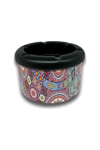 Mandala Desen Metal Mini Sigara Küllüğü Karışık 8cm