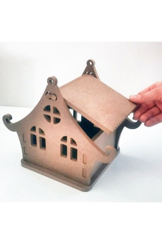 Ev Şeklinde Kurabiye Saklama Kutuu