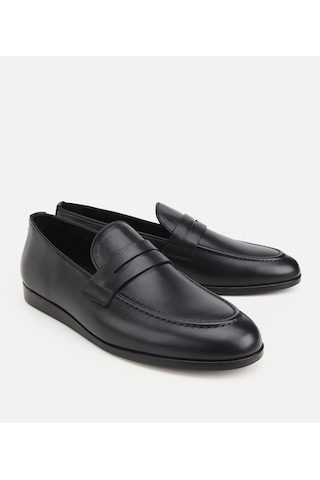 Hotiç Erkek Deri Siyah Klasik Loafer