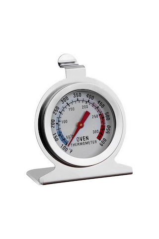 Singree Paslanmaz Çelik Fırın Termometresi, 50-300 C/100-600 F Aralığında Çift Ölçekli, 7x6cm, Tek Adet