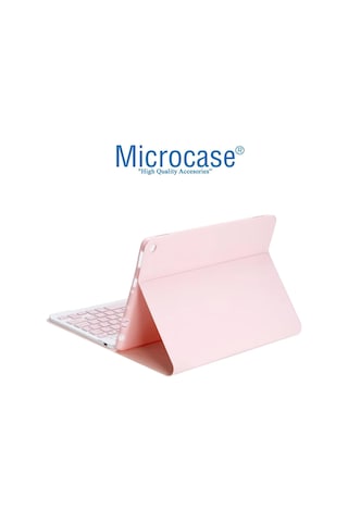 Samsung Uyumlu S9 Fe Sm-x510 Bt Klavye Mouse+stand Kılıf-bkk6 Pembe