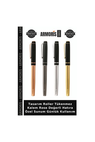 Tasarım Roller Tükenmez Kalem Rose Değerli Hatıra Özel Sunum Günlük Kullanım Çok Renkli