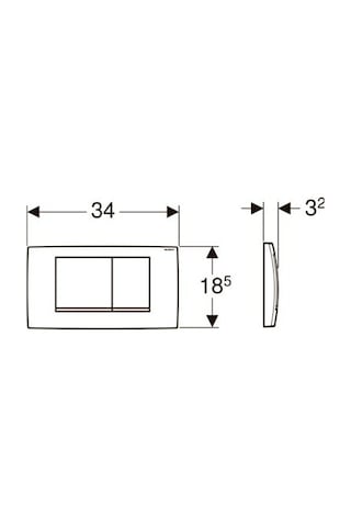 Geberit Twinline 30 Kumanda Kapağı Çiftt Basmalı 115.899.KN.1