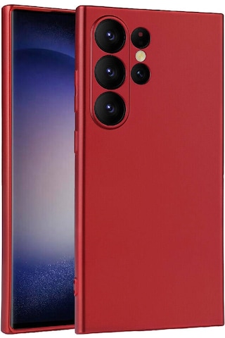 Galaxy S24 Ultra Uyumlu Zore Premier Silikon Kılıf-kırmızı Kirmizi