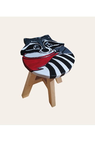 Racun El Yapımı Ahşap Çocuk Taburesi