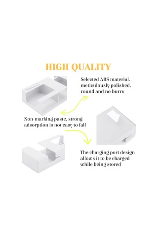 Duvara Monte Telefon Tutucu Ve Veri Kablosu Yuvası B Çok Renkli