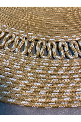 Mavaux Lotus Jüt Hasırlı El Örgüsü Kilim Jüt