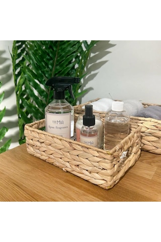 The Mia Hasır Dikdörtgen Sepet 25x16x8 Cm Spt0068