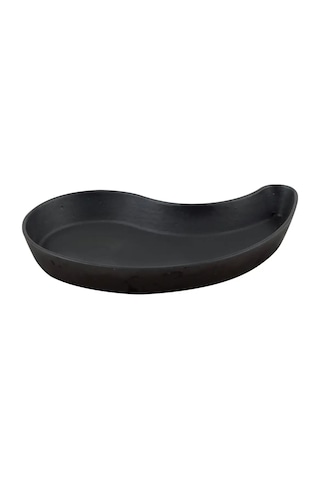 Lava Fajita Tabağı Damla Form Siyah Mat 10 X 20 Cm Siyah