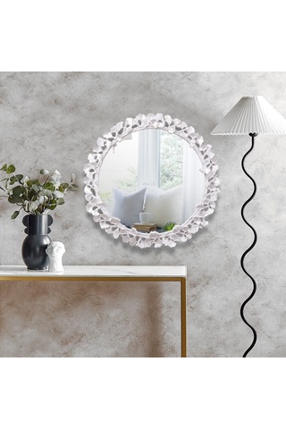 Clove Yuvarlak Ayna İnci Ceviz