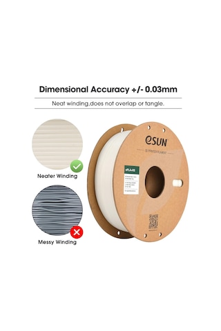 Esun Pla-hs Beyaz Filament 1.75mm 1kg - Yüksek Hız Uyumlu Pla+
