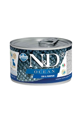 N&D Ocean Tahılsız Morina Balıklı ve Bal Kabaklı Konserve Yavru Köpek Maması 140 G
