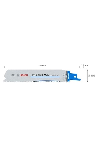 5x Pro Thick Metal S937hbf Hassas Panter Testere Bıçağı Metal Borular Ve Profiller, Demir İçermeyen Metaller, Uzunluk 150 Mm, Professional Aksesuar Panter Testere