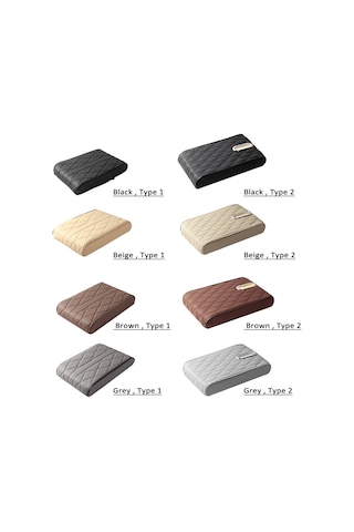 Skycity Araba Konsol Kılıfı - Pu Deri Hafıza Köpüğü, Genişletilmiş Kalın, Evrensel Uyumlu, Siyah Büyük Boy