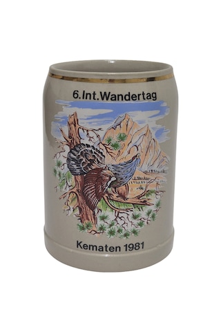 Vintage Tankart 6.ınt. Wandertag Anısına Tasarlanmış Alman Bira Bardağı 13,5cm