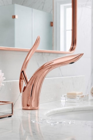Luca Kısa Lavabo Bataryası Parlak Rose
