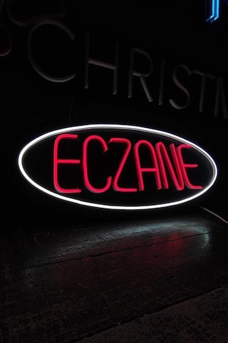 Işıklı Eczane - Neon Led Tabela Duvar Dekorasyon