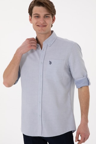 U.S. Polo Assn. Erkek Lacivert Regular Fit Cepli Gömlek 50306340-VR033