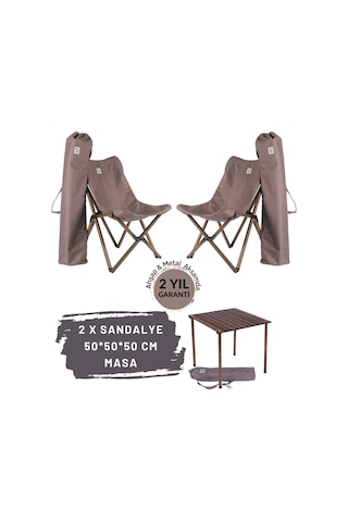 Bag The Joy Ahşap Masa Sandalye Seti Antrasit-Koyu Gri-50 50 50cm Gri