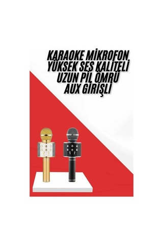 Bluetooth Hoparlör Sd Usb Aux Girişli Karaoke Mikrofonlu