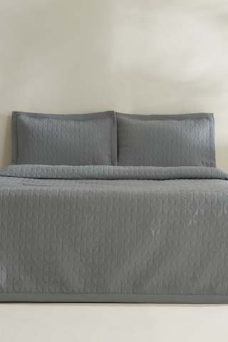 Karaca Home Liora Çift Kişilik Yatak Örtüsü Antrasit Antrasit