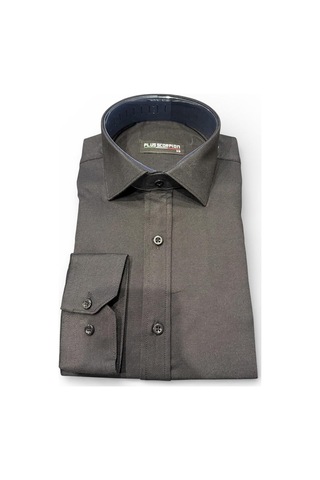 Plus Scorpion Erkek Beyaz Klasik Gömlek Slim Fit, Düz Model, Şık Ofis & Günlük Kombin Siyah