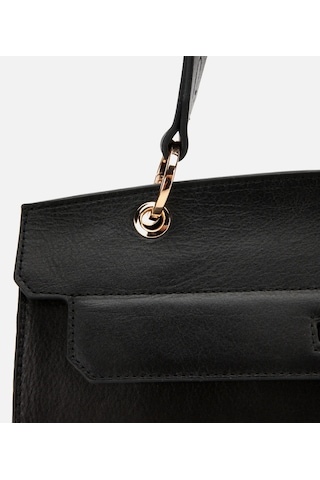 Hotiç Kadın Deri Siyah Kilit Detaylı Omuz Çantası 03cah316340a100 03cah316340a100 Siyah