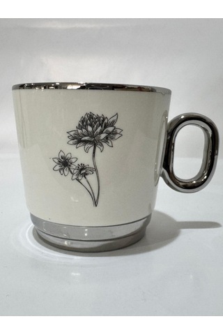 Acar Adora Kupa Gri Çiçek Desen Karma Desen Çok Renkli