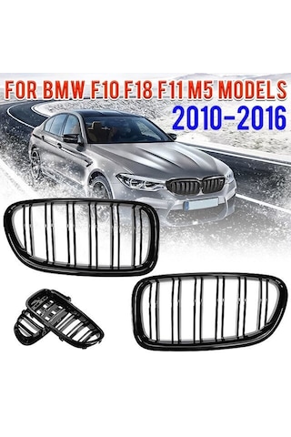 Bmw F10 M5 Piano Black Çift Tırnak Ön Böbrek Panjur