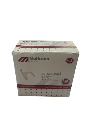 Mutlusan Beton Çivili Kroşe No:3 - 100 Adet