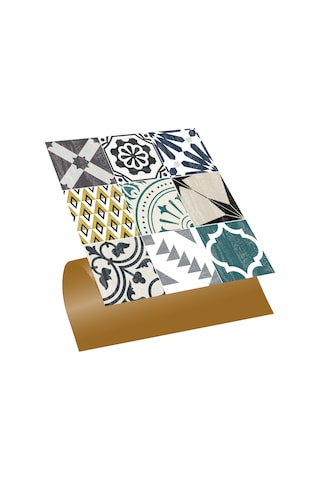 Tink KENDİNDEN YAPIŞKANLI KARMA RETRO GRİ DESENLİ PVC KARO 30X30 CM