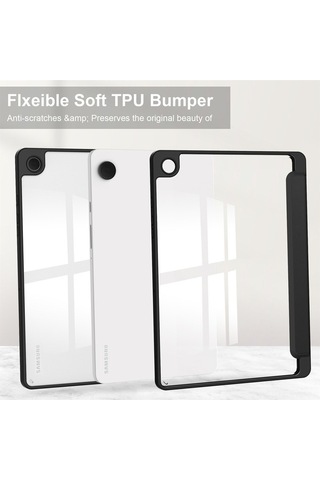 Dancemonkey Samsung Galaxy Tab A9/a9 Plus Kılıfı: Kalem Yuvası, Uyandırma Fonksiyonlu Şeffaf Koruma