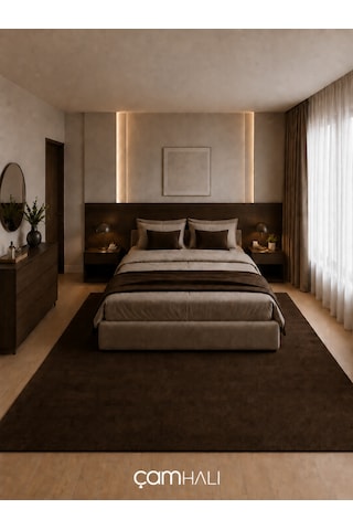 Eko Halı Zen 01 Brown Hav Toz Vermez Yumuşak Dokulu Salon Halısı Oturma Odası Halısı Yatak Odası Halısı Çocuk Odası Halısı Koridor Halısı Mutfak Halısı Modern Makine Halısı Kahverengi
