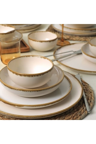 Keramika Straw Nordic Yemek Takımı 24 Parça 6 Kişilik