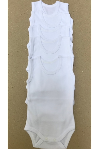 Özdemirli Bebe Bebelino Çıtçıtlı Askılı Badi 5'li - Beyaz