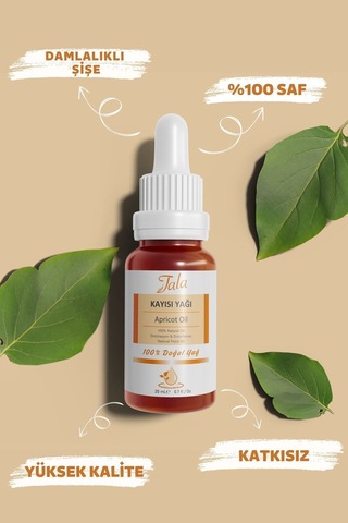 Tala Kayısı Çekirdeği Yağı %100 Saf Ve Doğal Soğuk Sıkım 20 ML