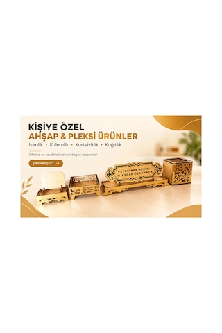 Pleksi Ve Ahşap Birleşim Gold Kişiye Özel Ofis Masa Organizer Seti Kalemlik,kartvizit,kağıtlık, İsimlik Ve Masaüstü Düzenleyici Altın