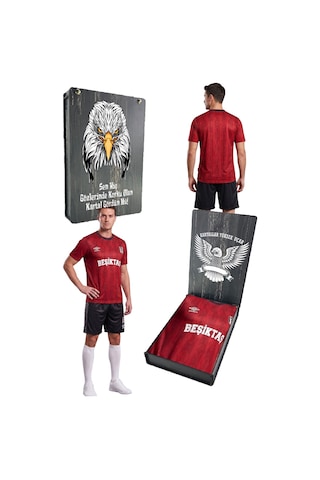 Beşiktaş Lisanslı Umbro Siyah-kırmızı Set Forma Uv Kutu Siyah - Kırmızı