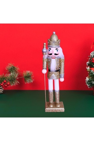 Pazly Xmas Süsler Kral Homyl Fındıkkıran Cm Altın Ahşap 30 Xp