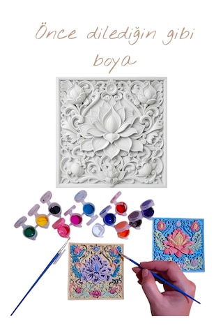 Lotus Boyama Epoksi Hobi Seti ,kendi Sanat Eserini Kendin Yap....
