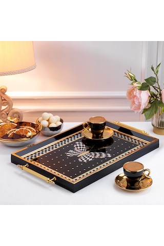 Schafer Kunst Tepsi 1 Parça-gold/siyah08