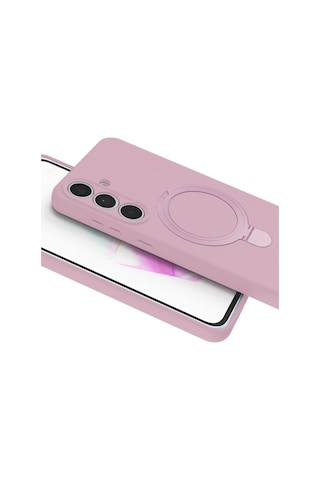 Galaxy Uyumlu S25 Fe Regal Magsafe Standlı Kapak - Açık Pembe