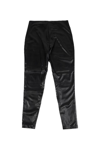 Kadın Siyah İkon Deri Pantolon Siyah