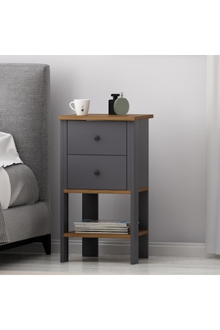 Sem 2 Çekmeceli Komodin Antrasit - Kemençe